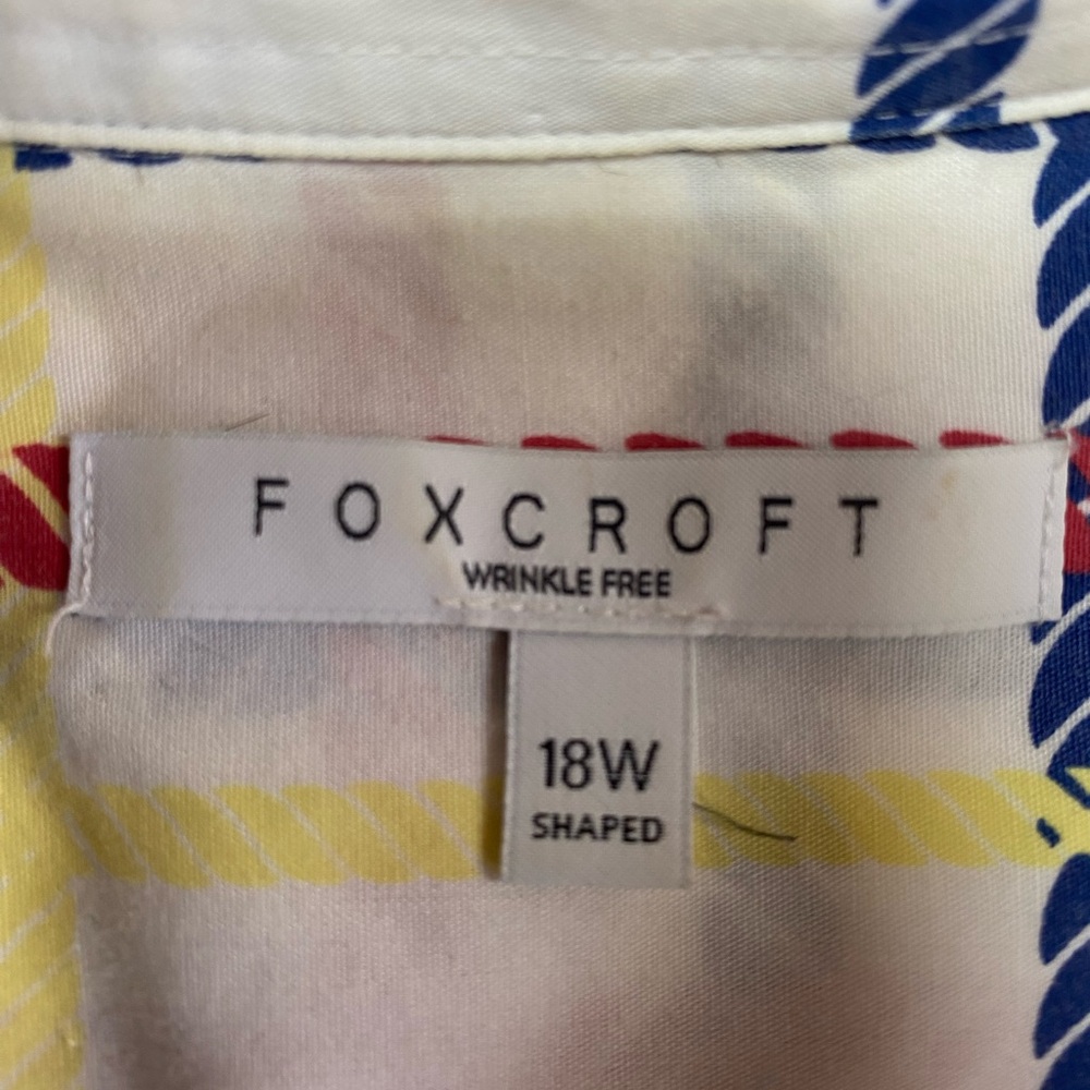 Foxcroft Shaped Multicolor Plaid Button-Down Shir… - image 3